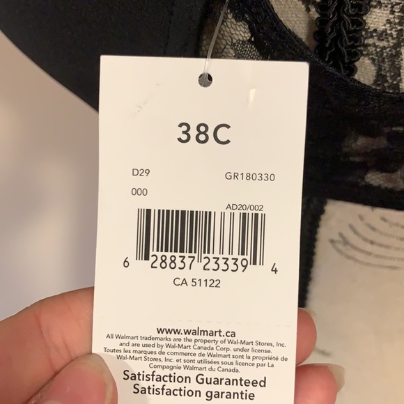 Black push up bra with lace siding - Picture 2 of 4